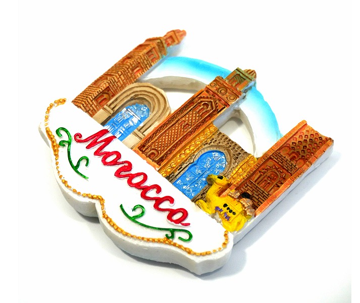 Magnet / Aimant de réfrigérateur artisanal - Souvenir du Maroc en relief 3D