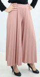 Jupe-culotte plissee et evasee - Taille Standard - Couleur vieux rose