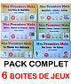 Pack Complet "Mes Premiers Mots - Jeux et activités" : 6 boites de 373 cartes bilingues (vocabulaire arabe-français)