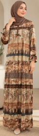 Robe longue de maison en velours AMIRA