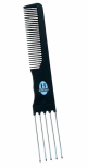 Peigne Double Fonction (Noir) avec 5 Dents Métalliques